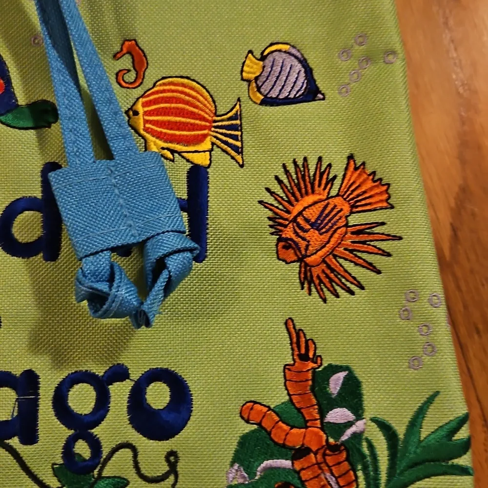 Trinidad & Tobago Green Drawstring Bag New Fish Tropical Backpack - Picture 4 of 8